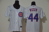 Women Cubs 44 Anthony Rizzo White Nike Cool Base Jersey,baseball caps,new era cap wholesale,wholesale hats